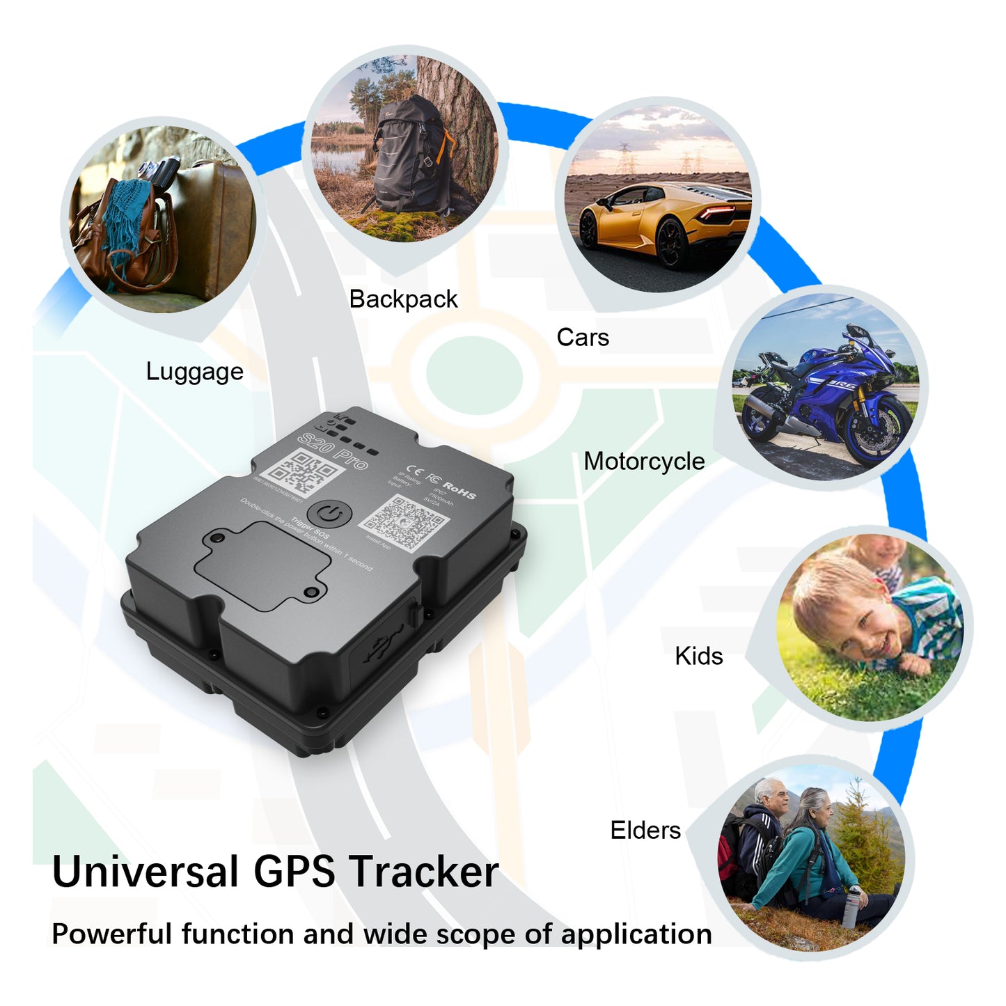S20 Pro GPS Tracker 4G LTE Real-Time Tracking, 7500mAh Battery, IPx5 Waterproof for Car/Asset Tracking GPS Tracker S20 Pro - 7500mAh Long-Lasting Battery, 4G LTE Real-Time Tracking, IPx5 Waterproof for Vehicles/Kids/Outdoor Use