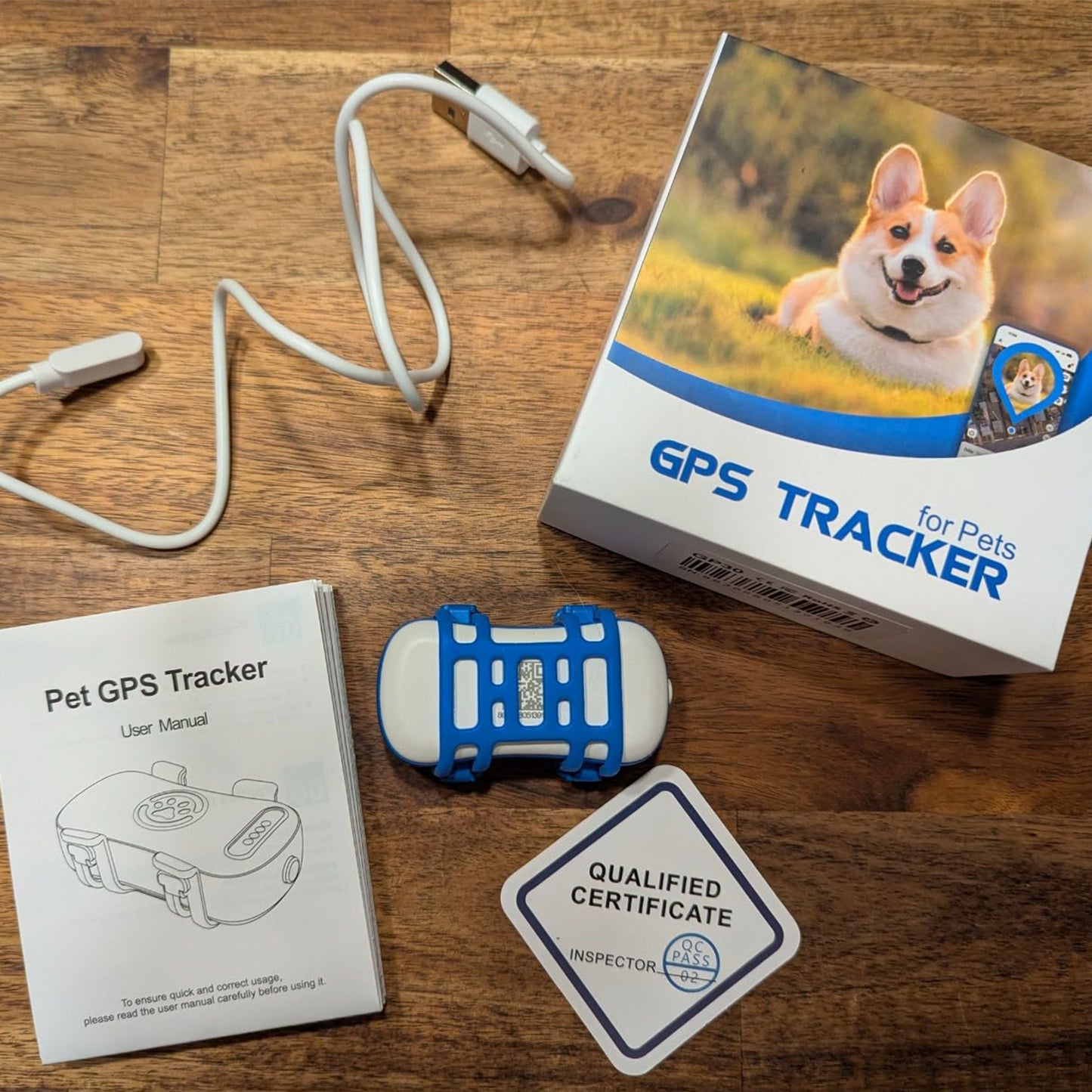 GP30 Pet GPS Tracker 4G IP67 Waterproof, 800mAh Lightweight Real-Time Dog Cat Tracker with 1s Hot Start